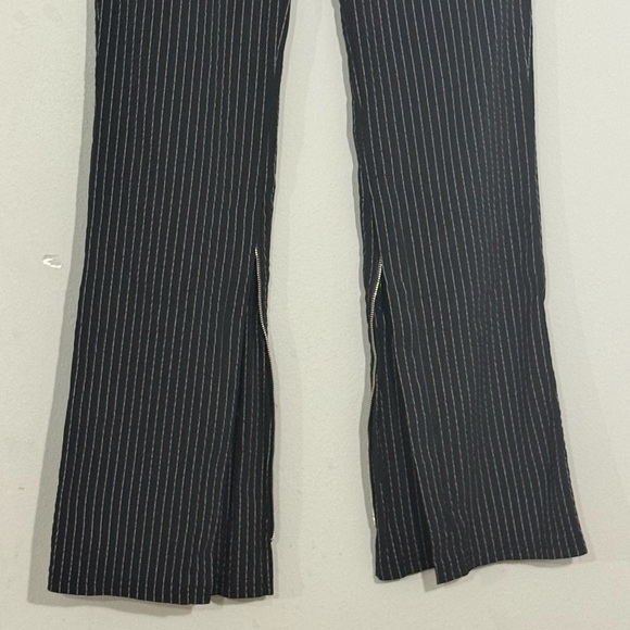 Lip Service Pinstripe Flare Pants Ankle Zip Sz34 Women’s - Picture 2 of 12